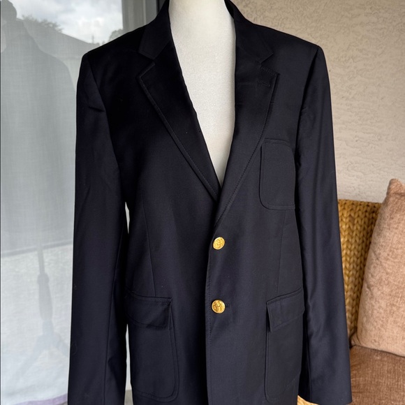 Loro Piana Brooks Brother Blazer Women’s Medium / Large Size 20 Black - Picture 3 of 15
